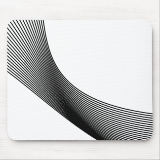 Bézier Curves - Schwarz auf Weiß Mousepad