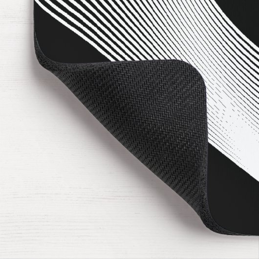Bézier Curves - Weiß auf Schwarz Mousepad (Ecke)