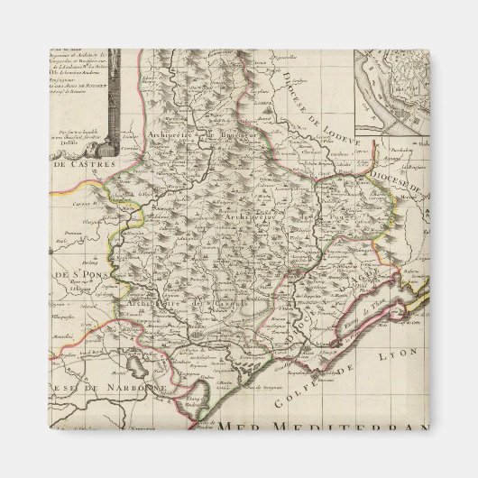 Beziers France Magnet (Vorne)