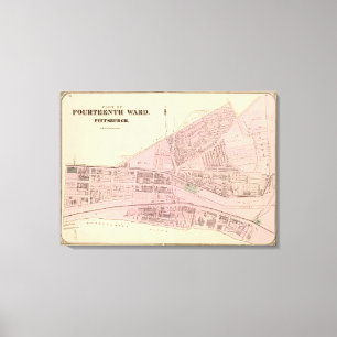 Bezirk 14 von Pittsburgh, Pennsyvania Leinwanddruck