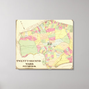 Bezirk 22 von Pittsburgh, Pennsyvania Leinwanddruck