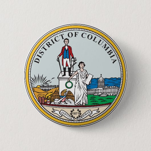 Bezirk Columbia Siegel Button (Vorderseite)
