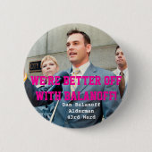 Bezirk Dans Balanoff Stadtrats-43. Button (Vorderseite)