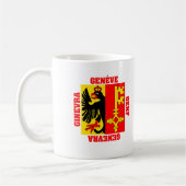 Bezirk-Flagge Genfs die Schweiz Kaffeetasse (Links)