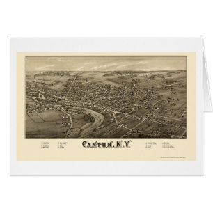 Bezirk, NY panoramische Karte - 1885