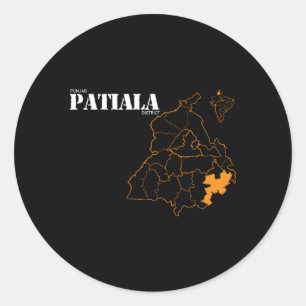 Bezirk Punjab Patiala Runder Aufkleber