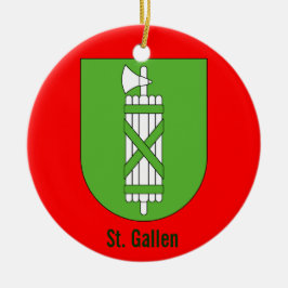 Bezirk St Gallen * Weihnachtsverzierung Keramikornament