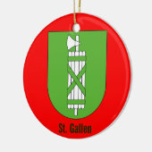 Bezirk St Gallen * Weihnachtsverzierung Keramikornament (Links)
