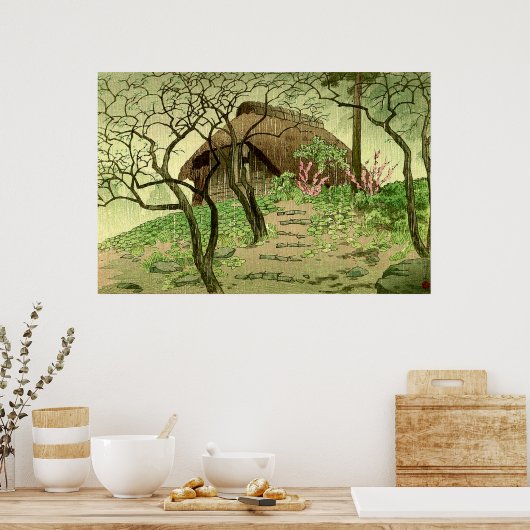 Bezirk Suenaga in Rain Kasamatsu Shiro 1939 Poster (Küche)