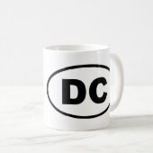 Bezirk Washington DC Columbia Kaffeetasse (VorderseiteRechts)