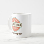 Bezirks-Krankenschwester-personalisiertes Kaffeetasse (Vorderseite Links)