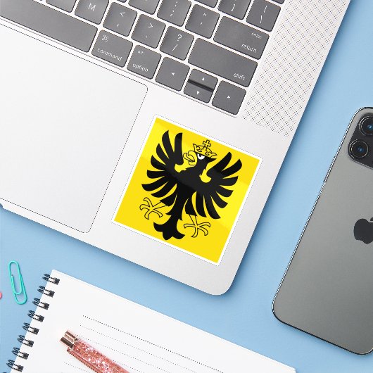 Bezirksflagge Oberhasli, Schweiz Aufkleber (Laptop mit iPhone)