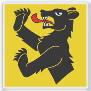 Bezirksflagge Obersimmental, Schweiz Aufkleber