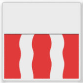 Bezirksflagge Ouest Lausannois, Schweiz Aufkleber (Vorderseite)