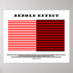 Bezold-Effekt (optische Illusion) Poster