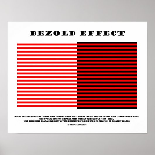 Bezold-Effekt (optische Illusion) Poster (Vorne)