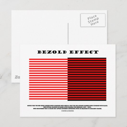 Bezold-Effekt (optische Illusion) Postkarte (Vorne/Hinten)