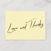 Bezüglich Geschenke Handwriting Simple Light Yello Begleitkarte (Rückseite)