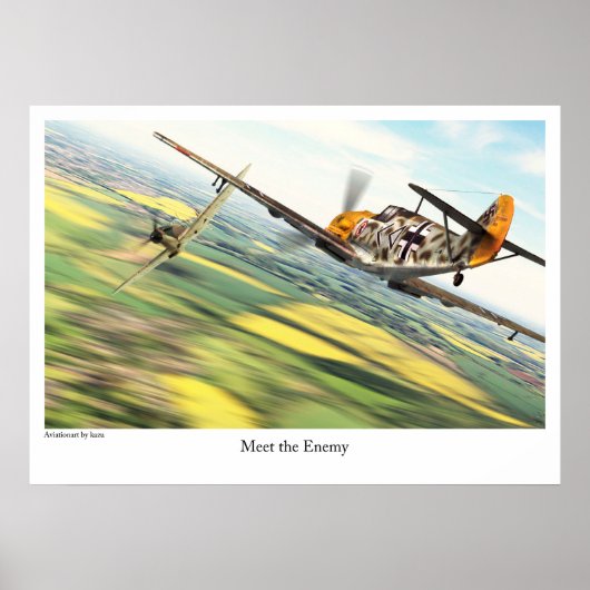 Bf109E ポ ス タ Poster (Vorne)