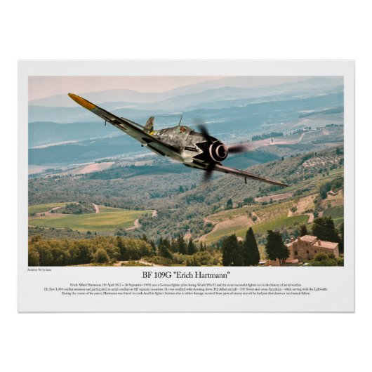 BF 109G-6 "Erich Hartmann" Poster (Vorderseite)