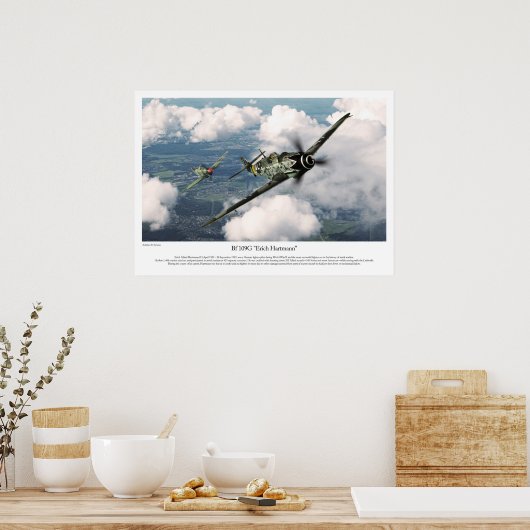 Bf 109G-6 "Erich Hartmann" Poster (Küche)