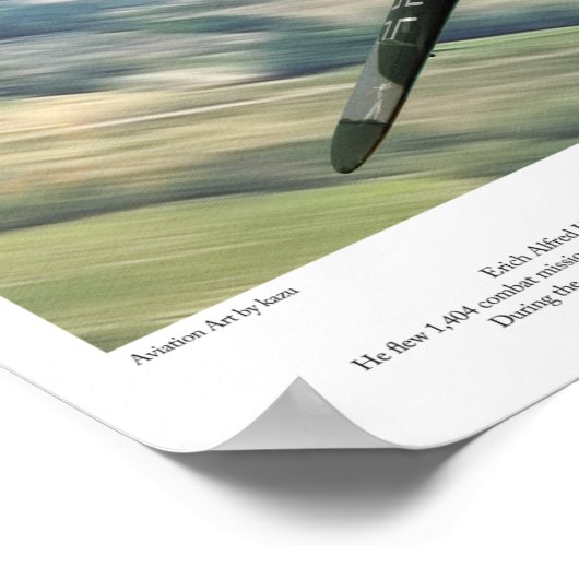 Bf 109G-6 "Erich Hartmann" Poster (Ecke)