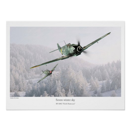 BF 109G "Erich Hartmann" Poster (Vorderseite)