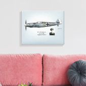 BF-109G Franz Stigler Profil Leinwanddruck (Insitu (Wohnzimmer))