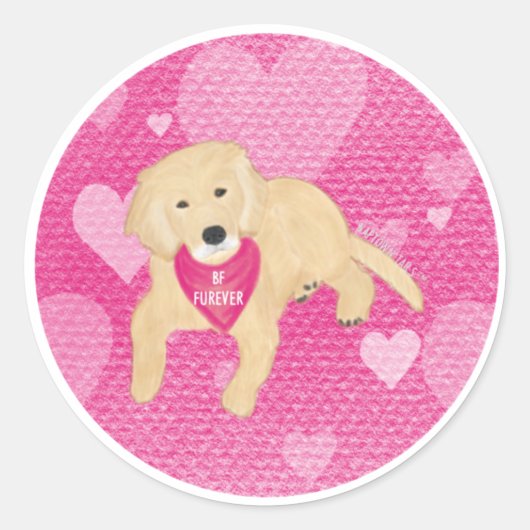 BF FUREVER Valentine Dog Envelope Stickers (Vorderseite)