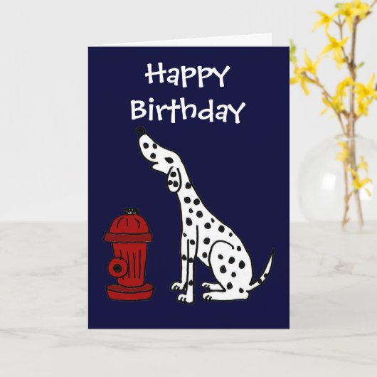 BF - Niedlicher Dalmatiner Geburtskarte Karte (Gelbe Blume)