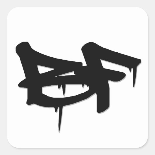 bf quadratischer aufkleber (Vorderseite)