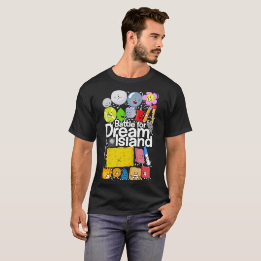 BFDI Poster Black Relaxed Fit T - Shirt (Vorne ganz)