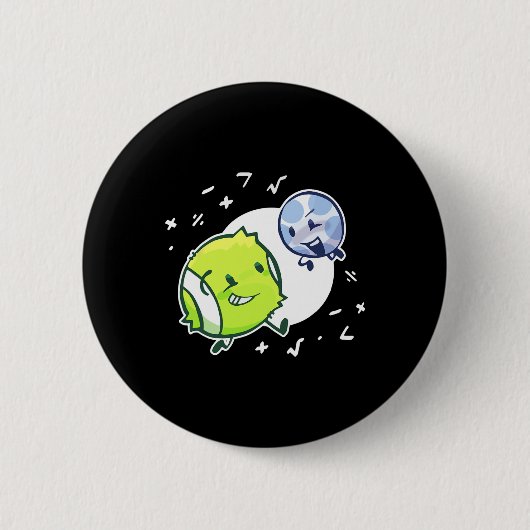 Bfdi Tennis Ball und Golf Ball Duo Matte Button (Vorderseite)