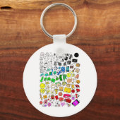 BFDI - Unbelebte Insanität Alle Zeichen _1 Schlüsselanhänger (Vorderseite)