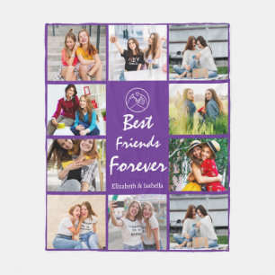 BFF 10 Fotocollage mit individuellem Text für die  Fleecedecke