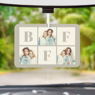 BFF 3 Foto-Collage beste Freundinnen Grau Autolufterfrischer