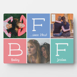 BFF Best Friends Besties 3-Foto Leime Pastels Fotoplatte