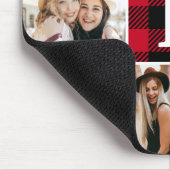 BFF Beste Freunde rote Karo-Andenkenbilder Mousepad (Ecke)