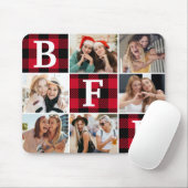 BFF Beste Freunde rote Karo-Andenkenbilder Mousepad (Mit Mouse)