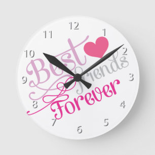 BFF - Fashion Best Friends Forever Runde Wanduhr