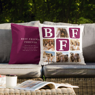 BFF-Foto-Collage-Freundschaftskissen Kissen