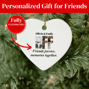 BFF-Foto-Ornament – Personalisiertes Geschenk Keramik Ornament