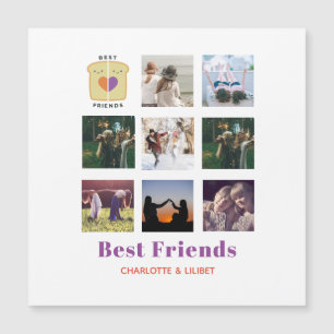 BFF-Fotocollage-Geschenk Erdnussbutter-Jelly-Sandw Magnetkarte