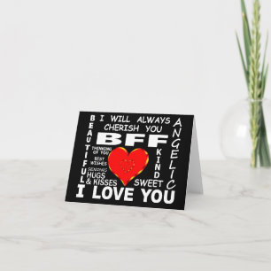BFF ich liebe dich Karte