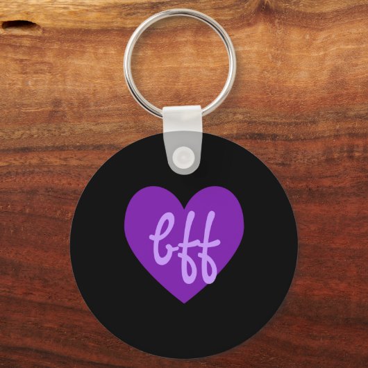 bff in Purple Schlüsselanhänger (Vorderseite)