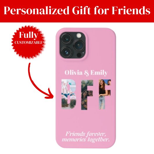BFF Photo Collage iPhone Case – Gift for Friend