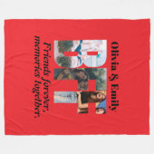 BFF Photo Fleece Blanket – Personalized Gift (Vorderseite (Horizontal))