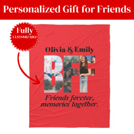 BFF Photo Fleece Blanket – Personalized Gift
