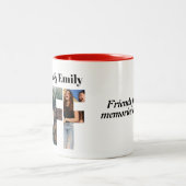 BFF Photo Two-Tone Mug – Personalized Gift Zweifarbige Tasse (Mittel)