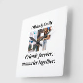 BFF Photo Wall Clock – Personalized Gift Quadratische Wanduhr (Winkel)
